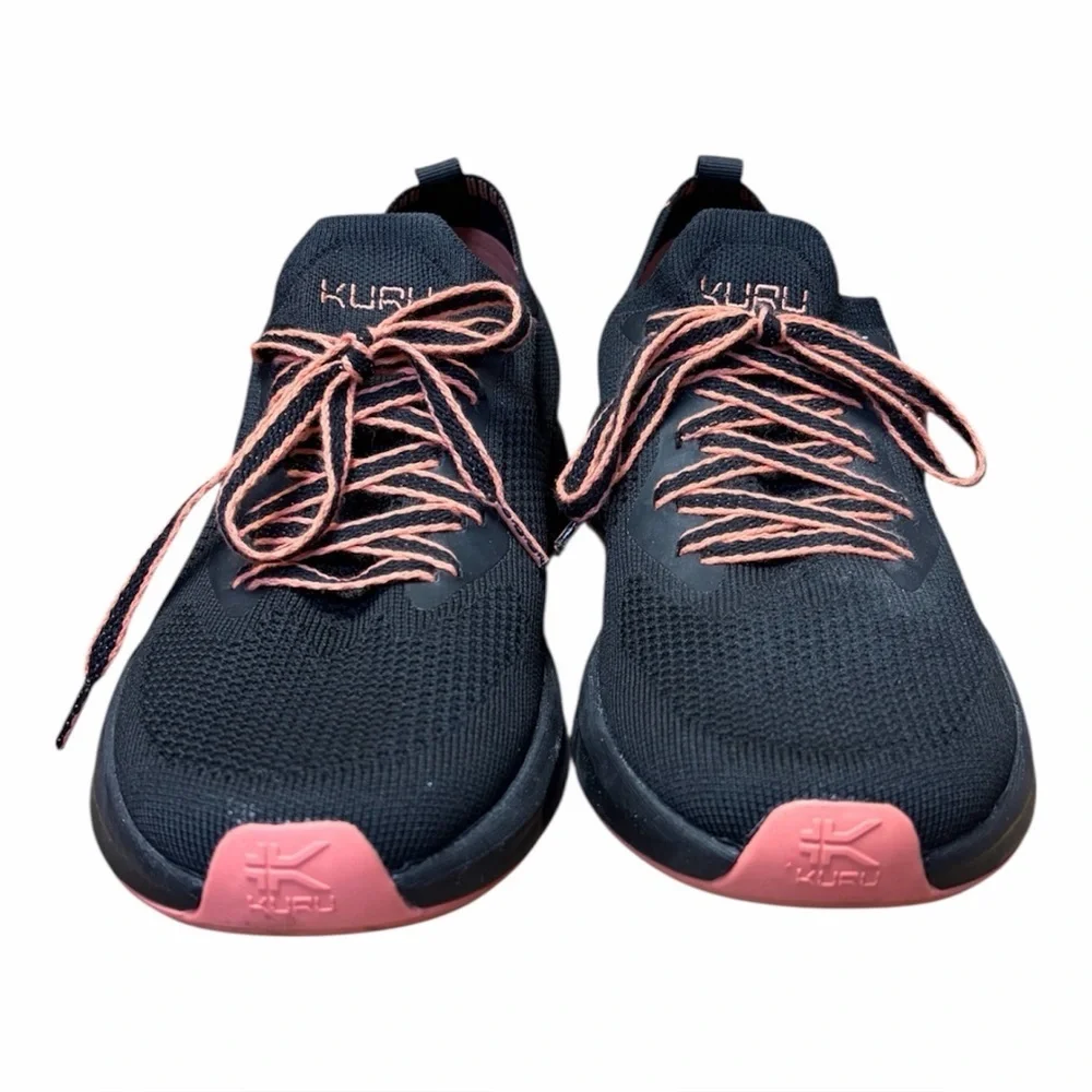 KURU FLUX Black-SoftCoral NOVAKnit EVA Foam Running Shoes Women's 11 Sneakers